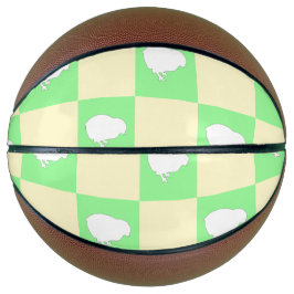 Balón De Baloncesto Patrón de tablero de cheques de Pascua con motivo 