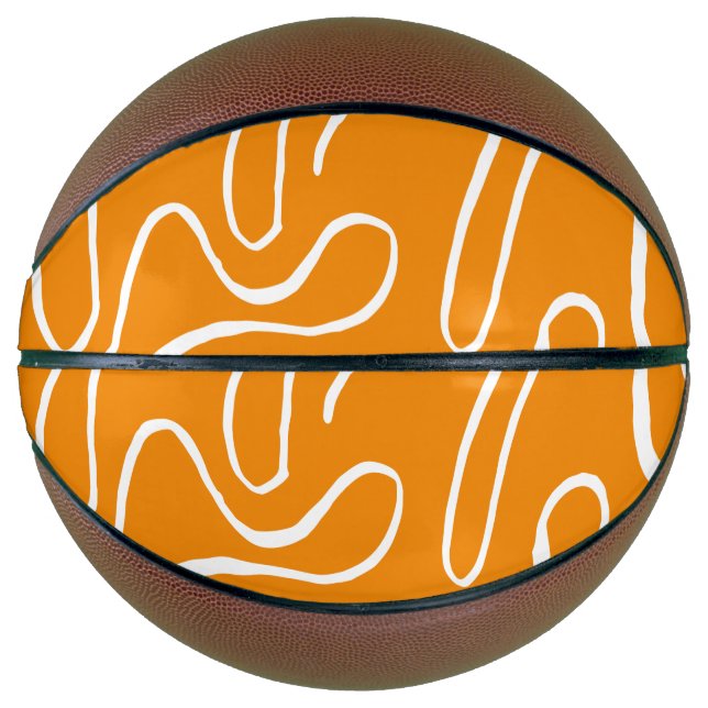 Balón De Baloncesto Patrón de Vibraciones Abstractas (Anverso)