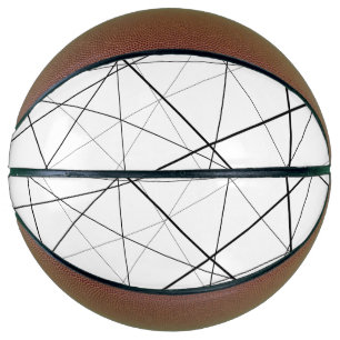 Balón De Baloncesto Patrón geométrico en blanco y negro