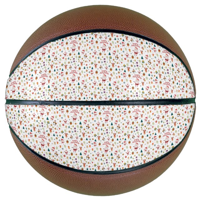 Balón De Baloncesto Patrón navideño (Anverso)