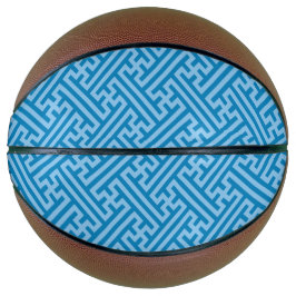 Balón De Baloncesto Patrón Sayagata, japonés, azul y azul bebé