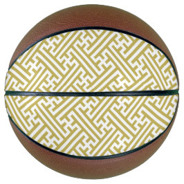 Balón De Baloncesto Patrón Sayagata, japonés, dorado y blanco