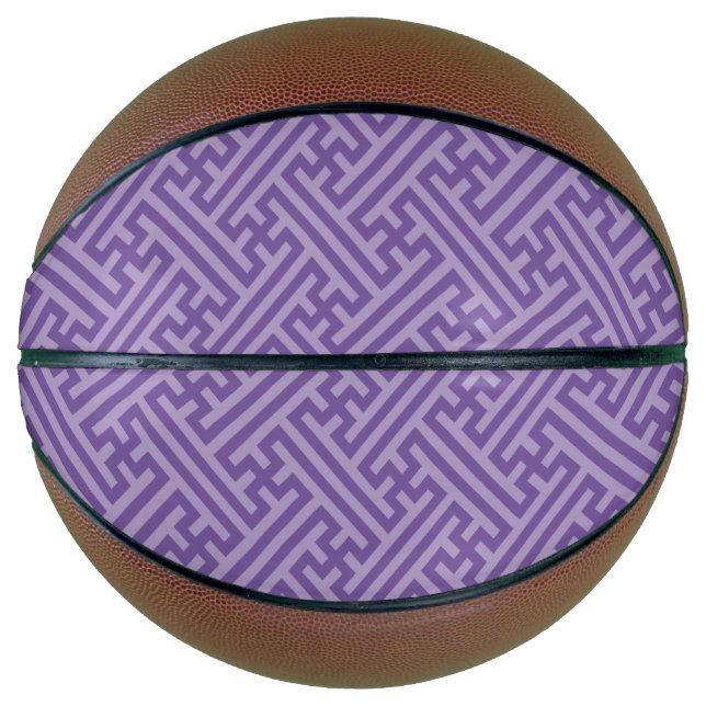 Balón De Baloncesto Patrón Sayagata, japonés, púrpura y rosa (Anverso)