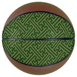 Balón De Baloncesto Patrón Sayagata, japonés, verde y oro