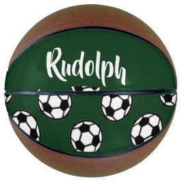 Balón De Baloncesto Patrón verde de bolas de fútbol