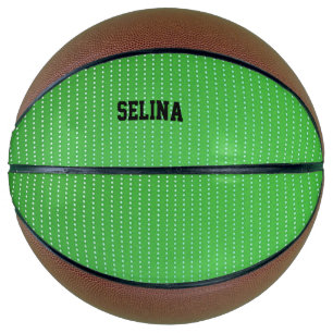 Balón De Baloncesto Patrón verde de puntos blancos