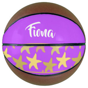Balón De Baloncesto Pechuga colorida sobre morado
