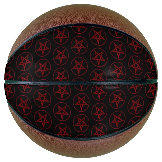 Balón De Baloncesto Pentagram del diablo Rojo (Anverso)