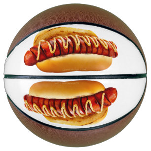 Balón De Baloncesto Perro caliente de SlipperyJoe's con vibra de BBQ d