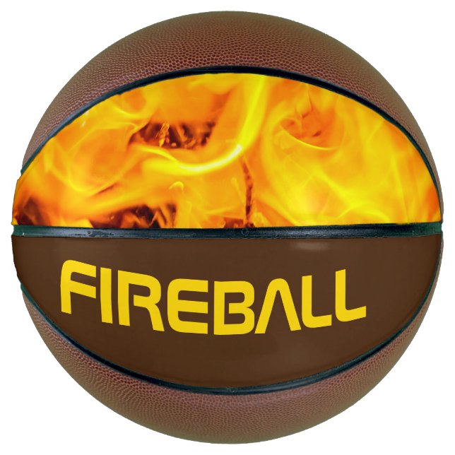 Balón De Baloncesto Personalizable de bola de fuego (Anverso)