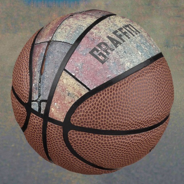 Balón De Baloncesto Personalizable de ladrillo a cuadros de Grunge Urb (Subido por el creador)