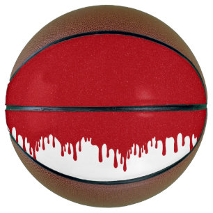 Balón de Baloncesto Personalizado Blanco y Rojo To