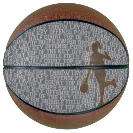 Balón De Baloncesto Personalizado Chica de Palabras de Baloncesto