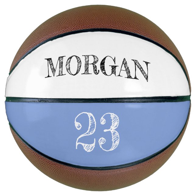 Balón de Baloncesto Personalizado con Nombre y Núm (Anverso)