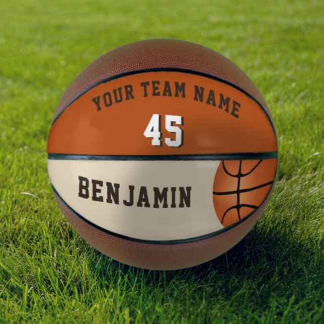 Balón de Baloncesto Personalizado con Nombre y Núm (Subido por el creador)