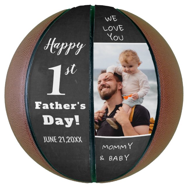 Balón De Baloncesto Personalizado del Día del Padre Feliz (Vertical)