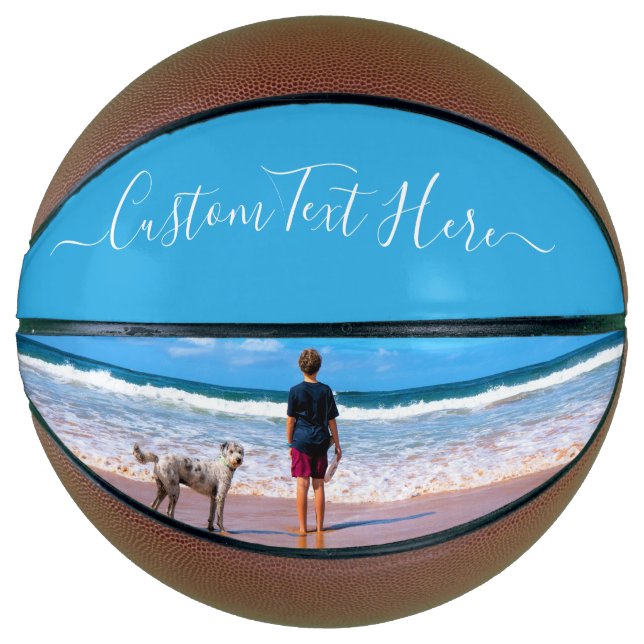 Balón De Baloncesto Personalizado Foto y texto Basketball tu propio di (Anverso)