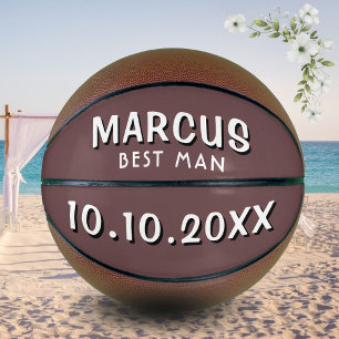 Balón De Baloncesto Personalizado Mejor nombre de hombre Boda Fecha Ke