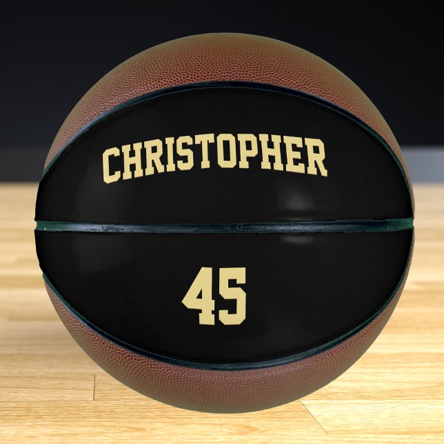 Balón De Baloncesto Personalizado Monogramed Player Club Número de nom (Custom Monogrammed Player Club Team Name Number Basketball)