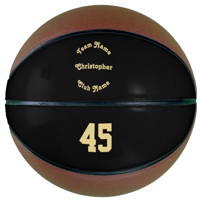 Balón De Baloncesto Personalizado Monogramed Player Team Club Nombre n (Anverso)