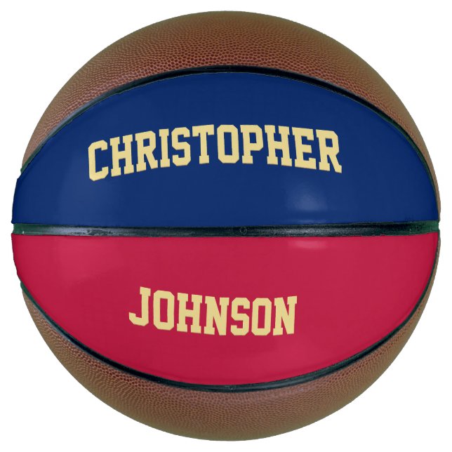 Balón De Baloncesto Personalizado Monogrammed Team Club Nombre del jug (Anverso)