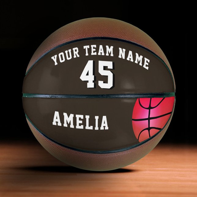 Balón de Baloncesto Personalizado Rosa con Nombre  (Subido por el creador)