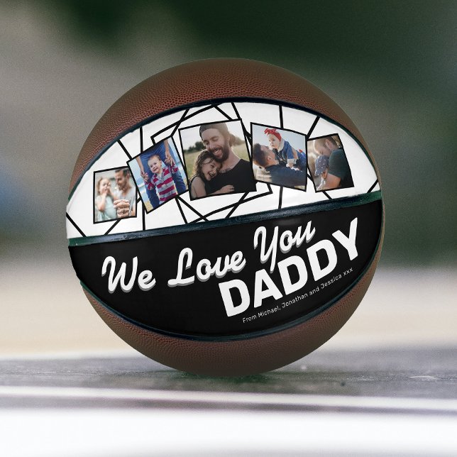 Balón De Baloncesto Personalizado We Love You Daddy Photo (Subido por el creador)
