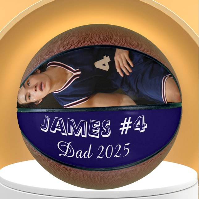 Balón De Baloncesto Personalized Photo Basketball for new dad (Subido por el creador)