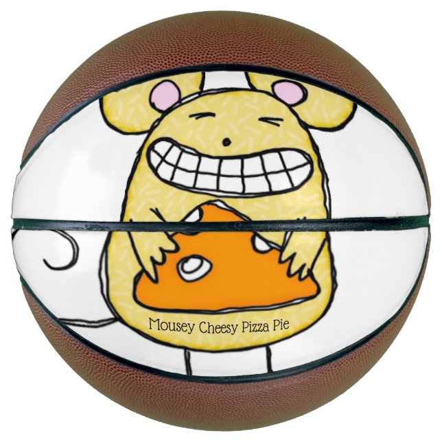 Balón De Baloncesto Pie Cheesy Pizza de la Mousey de Baloncesto (Anverso)
