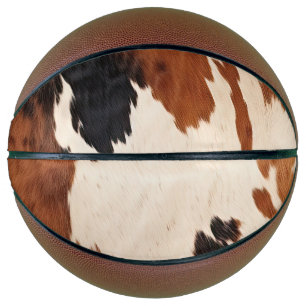 Balón De Baloncesto Piel de vaca blanco negro marrón