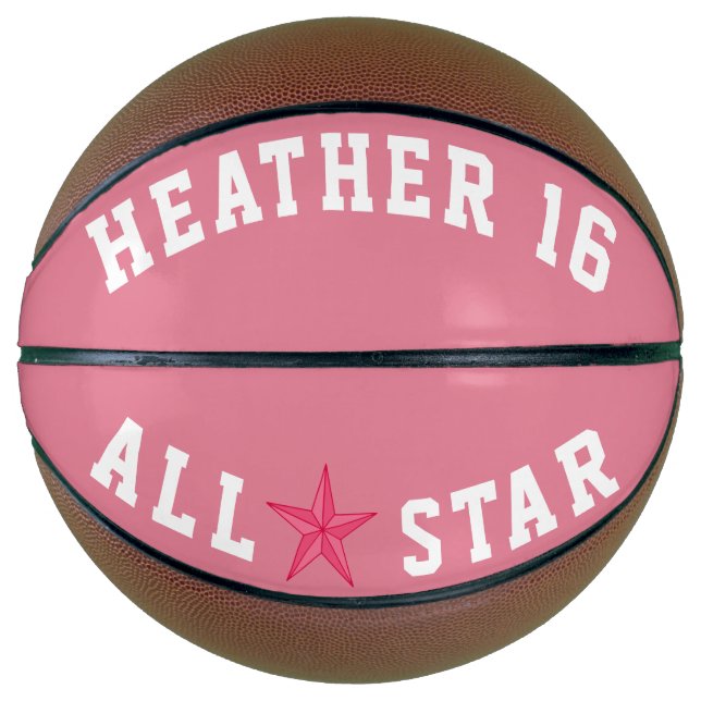 Balón De Baloncesto Pink Allstar (Anverso)