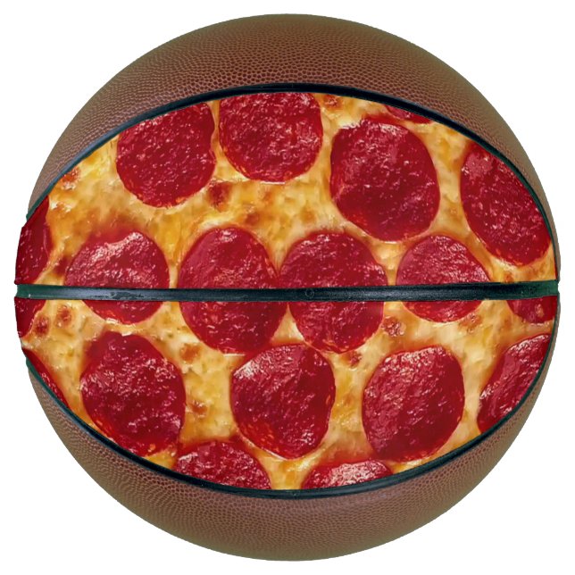Balón De Baloncesto pizza de Pepperoni (Anverso)