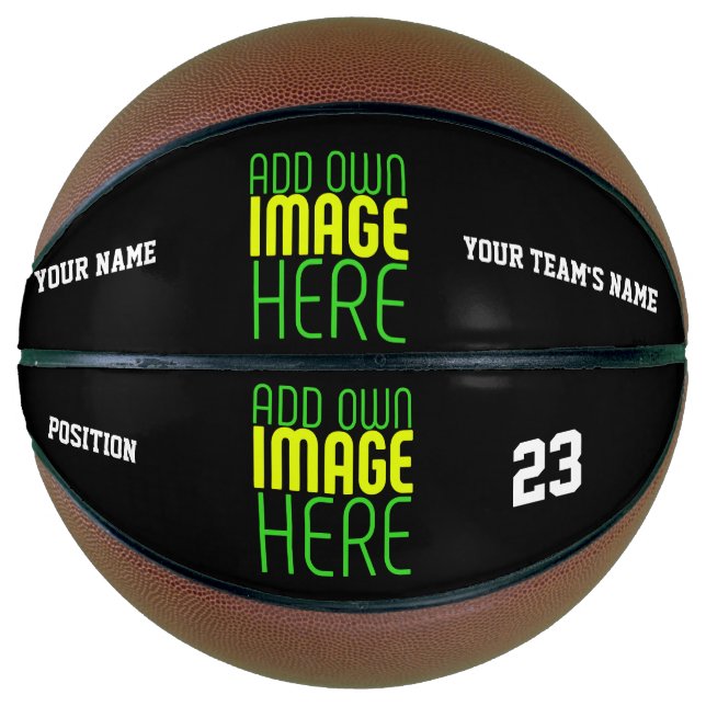 BALÓN DE BALONCESTO PLANTILLA DE TEXTO DE IMAGEN NEGRA SENCILLA EDITAB (Anverso)