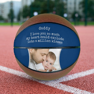 Balón De Baloncesto Poema de Papá Te Quiero - Foto Decorativa Personal