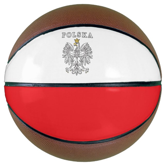 Balón De Baloncesto Polska con águila polaca (Anverso)