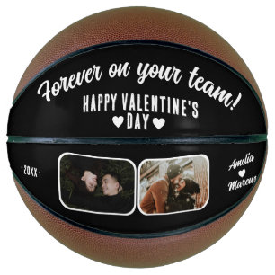 Balón De Baloncesto Por siempre en tu equipo Feliz día de San Valentín