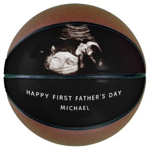 Balón De Baloncesto Primer Día del Padre Denomina foto de un sonograma