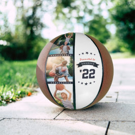 Balón De Baloncesto Promoted to Grandpa | Custom Photo