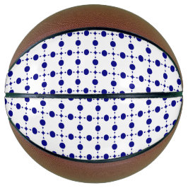 Balón De Baloncesto Puntos de Polka Azul de la Marina, Patrón de Punto