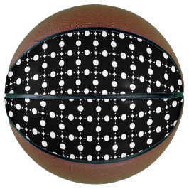 Balón De Baloncesto Puntos de Polka Blanco, Patrón De Punto De Polka, 
