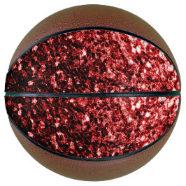 Balón De Baloncesto Purpurina de imitación rojo oscuro chispeando
