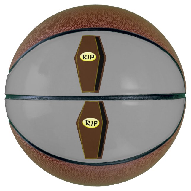 Balón De Baloncesto QEPD Ataúd de Halloween de Doom Basketball (Anverso)