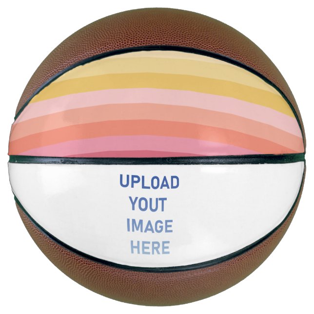 Balón De Baloncesto Rayas Coloridas (Anverso)