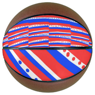 Balón De Baloncesto Rayas de los círculos azules rojos