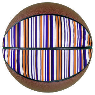 Balón De Baloncesto Rayas naranjas azules