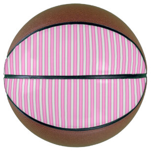 Balón De Baloncesto Rayas rosadas neón modernas con efecto 3D