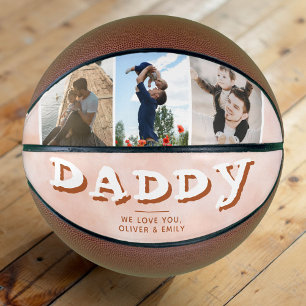 Balón De Baloncesto Recuerdo de Collar de Fotos Familia 3 Daddy Blush