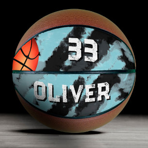 Balón De Baloncesto Recuerdo moderno personalizado de nombre y número 