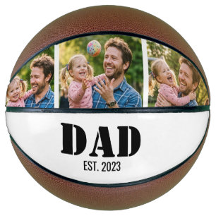 Balón De Baloncesto Recuerdo Personalizado Papá Año de Fundación Foto 