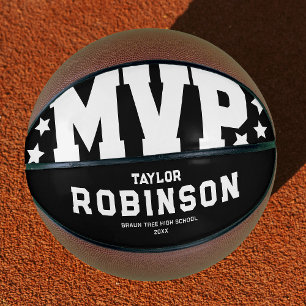 Balón De Baloncesto Regalo conmemorativo de baloncesto MVP negro moder